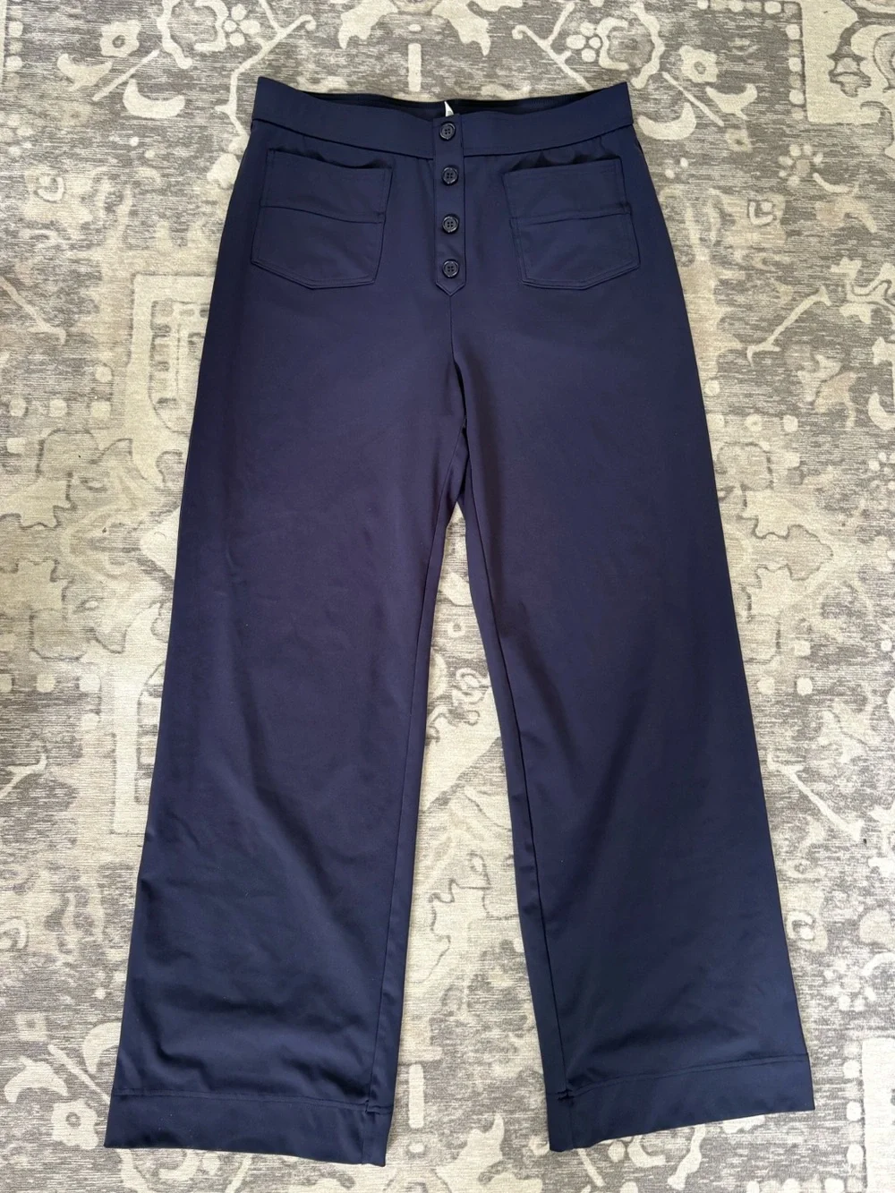 Halara DayStretch High Waisted Straight Leg Pants XL Tall Midnight Blue Pockets